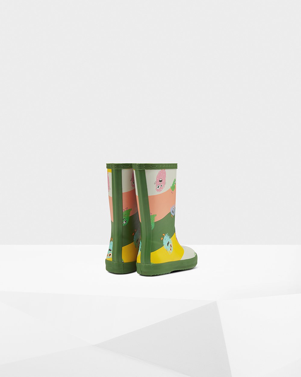 Botas De Agua Hunter Niños Verde Original First Classic Scribble Print 429358-CDE